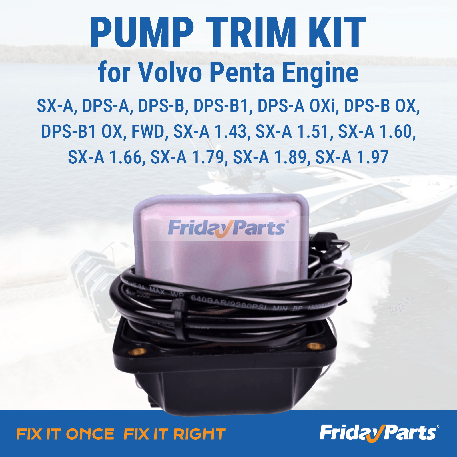 Kit de ajuste de bomba 21573834 21945915 para motor Volvo Penta SX-A DPS-A DPS-B1 