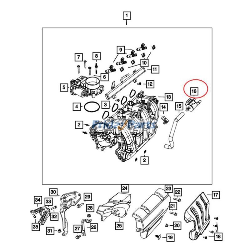 Purge Control Valve for Fiat 500L Ram ProMaster City Jeep for Vehicle