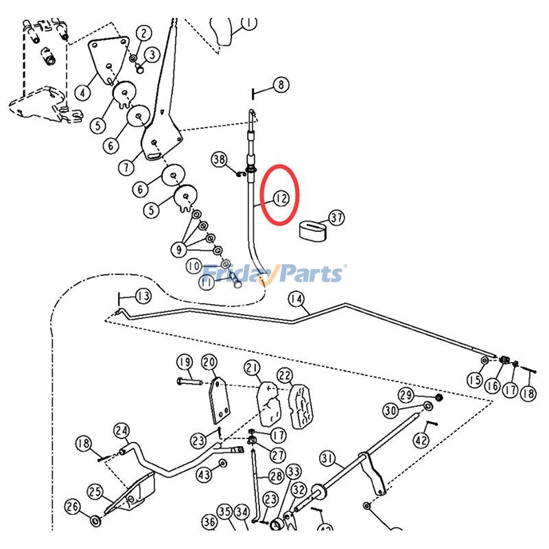 FridayParts Throttle Cable