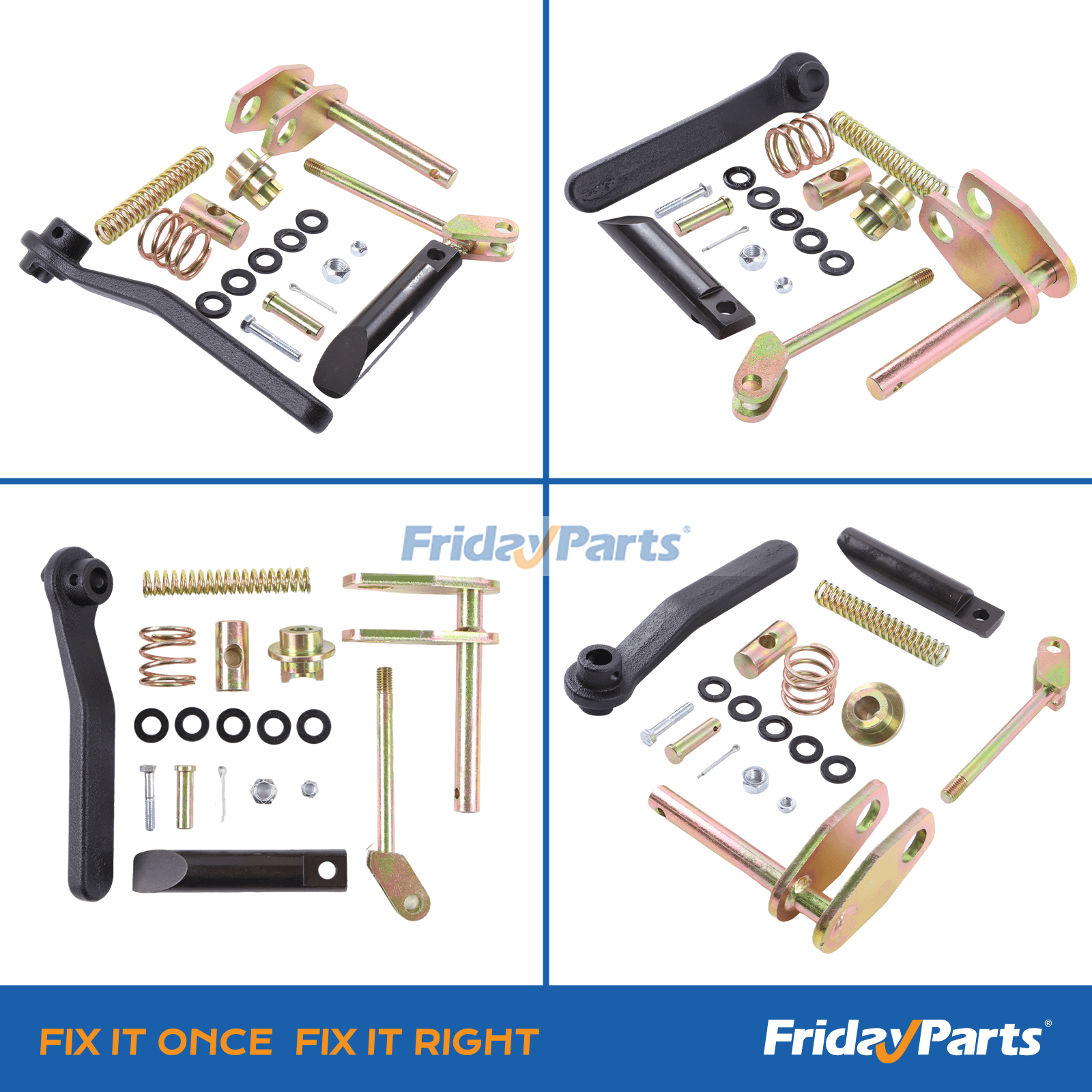 Multi-angle image of durable steel quick attach latch 227873A1 for CASE 1840 and 1845C skid steers, built to withstand demanding daily operation.