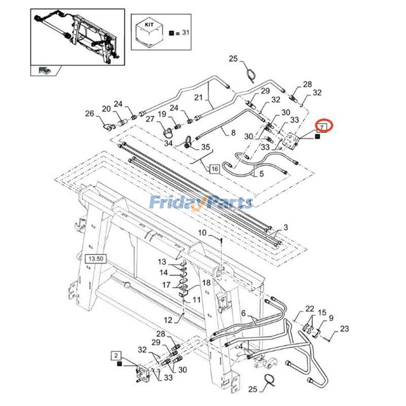 New Holland用用クイックカプラー 84580530（ニューホランド CR10.90 A4 CR9090 CR8090 CX860 FR9090 FR850 A2 FR9040用）