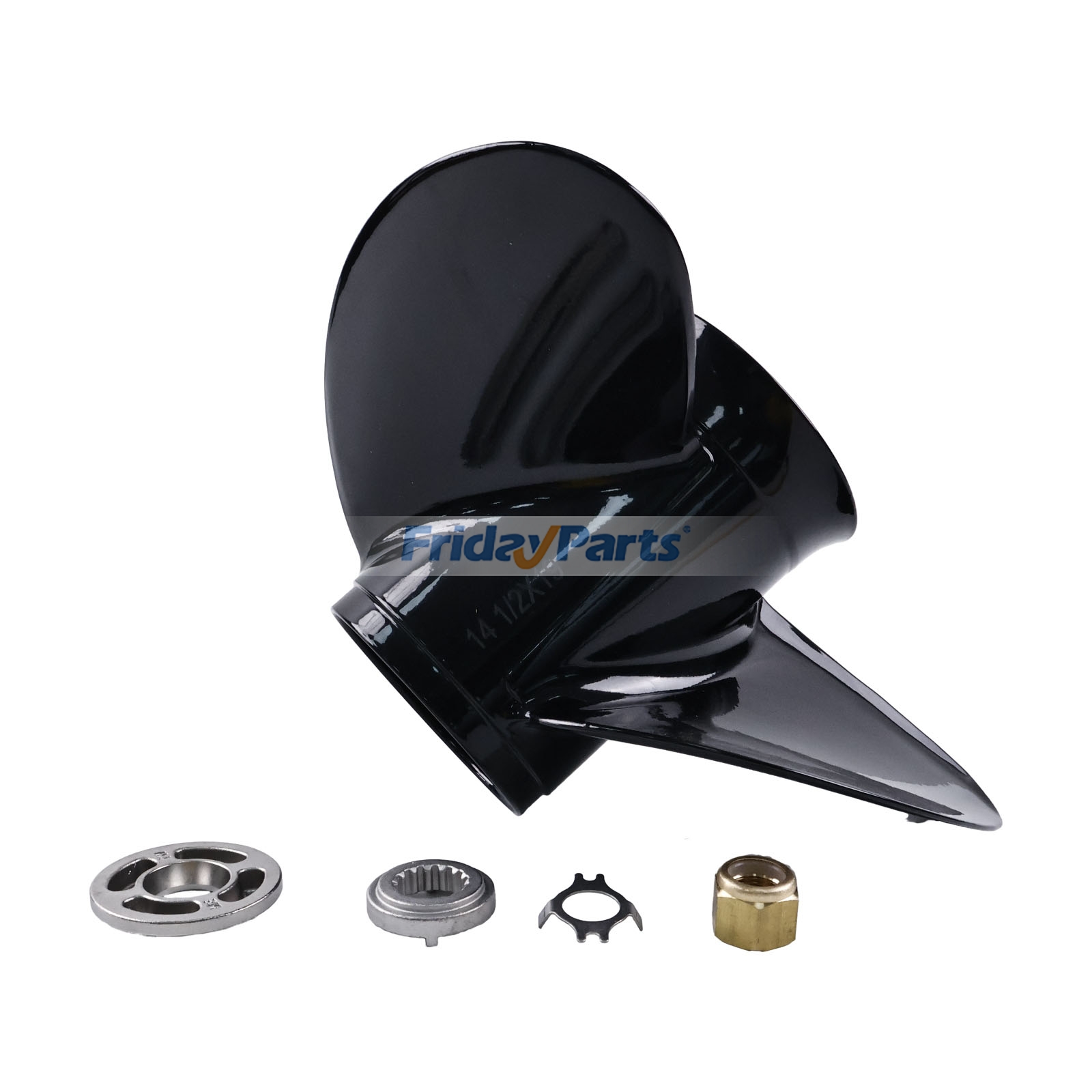 Hélice tripale Quicksilver Black Diamond QA1916X pour moteurs hors-bord Johnson Evinrude Honda Mercury Yamaha Suzuki Mercruiserpour