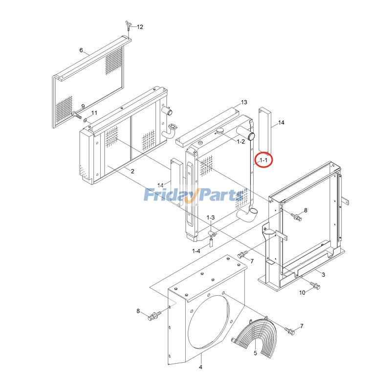 Radiator for Excavator