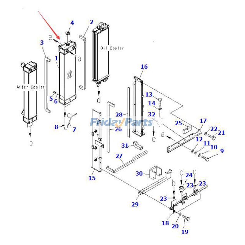 Radiator for Excavator