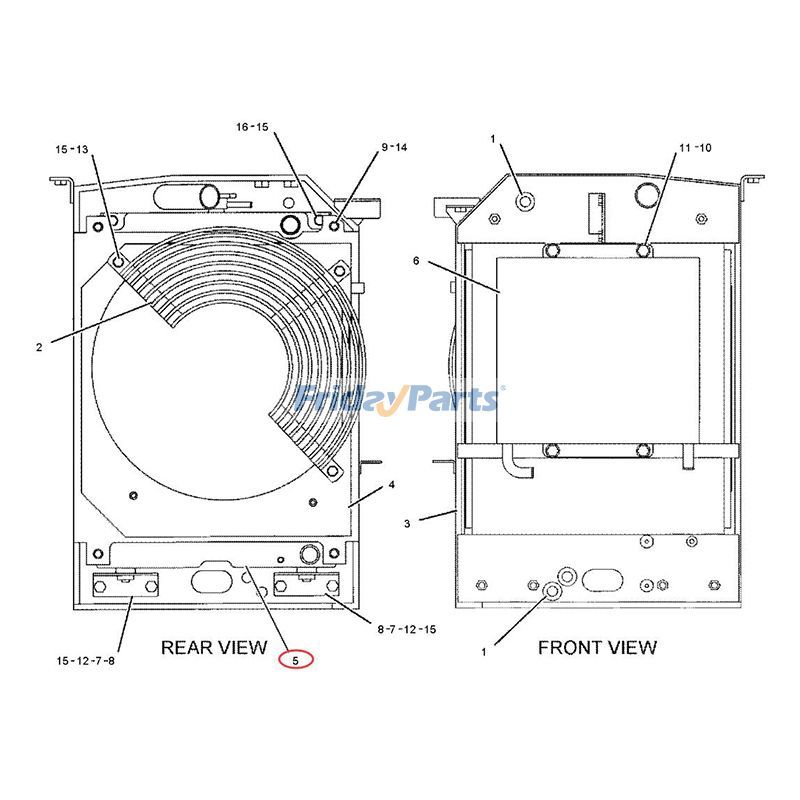 Radiator 203-4410 for Caterpillar CAT Excavator CR303 303