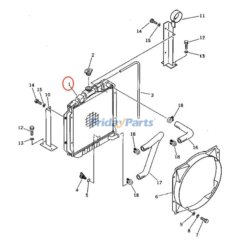 Radiator for Excavator