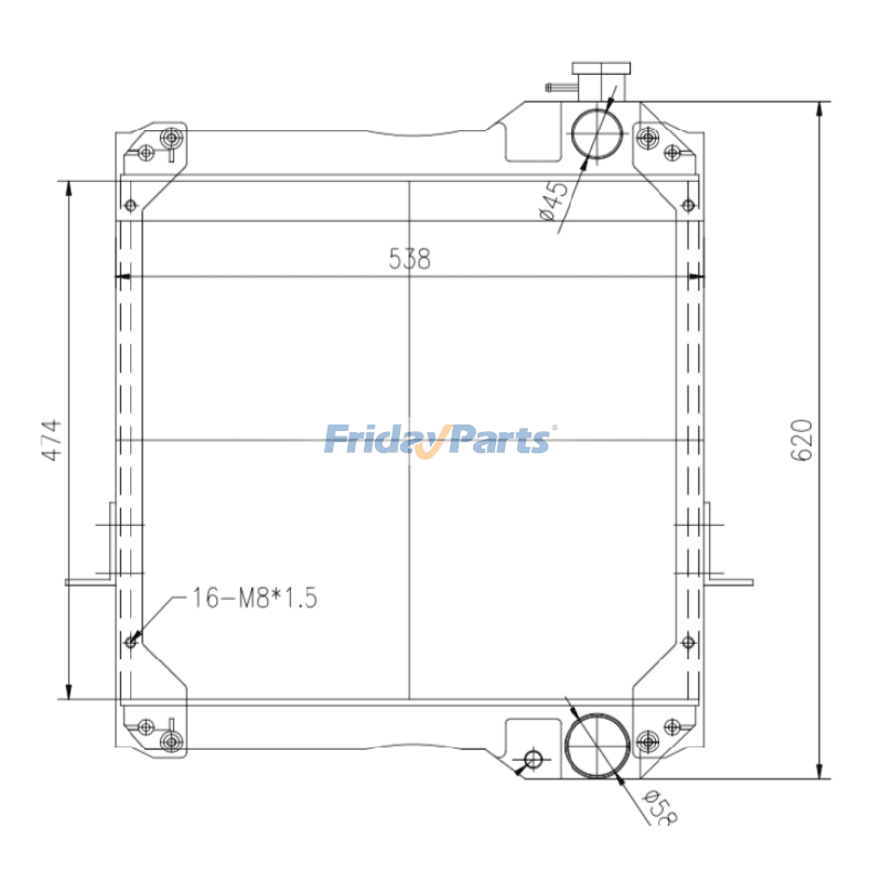 Radiator For CASE Engine,Loader
