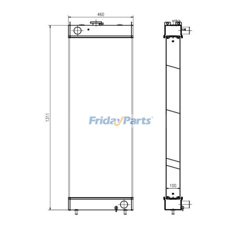 Radiador 2A6-03-11111 para excavadora Komatsu PC240LC-11 PC290LC-11 Para KOMATSU