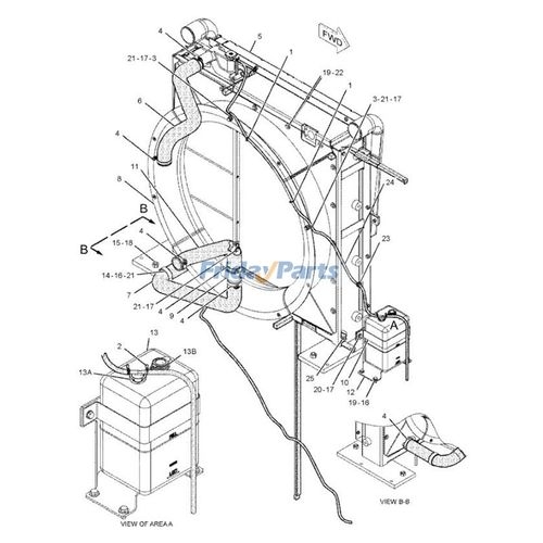 C13 Radiator Radiator 3836408 for Caterpillar CAT Engine C13 Excavator 345C MH 345D ...