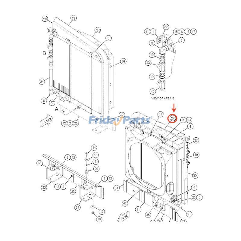 Radiator for Engine,Telehandler