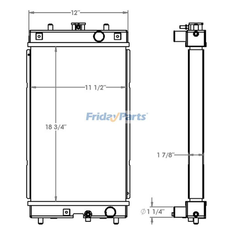 Radiator 4722757 for Yanmar 3TNV88F Engine John Deere 30G PC4 35G Hitachi ZX30U-5A ZX35U-5A ZAXIS30U-5N ZAXIS35U-5N Excavator for less