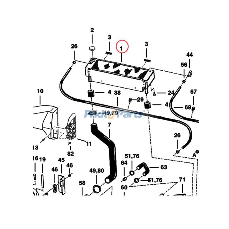 FridayParts Water Tank Radiator Skid Steer