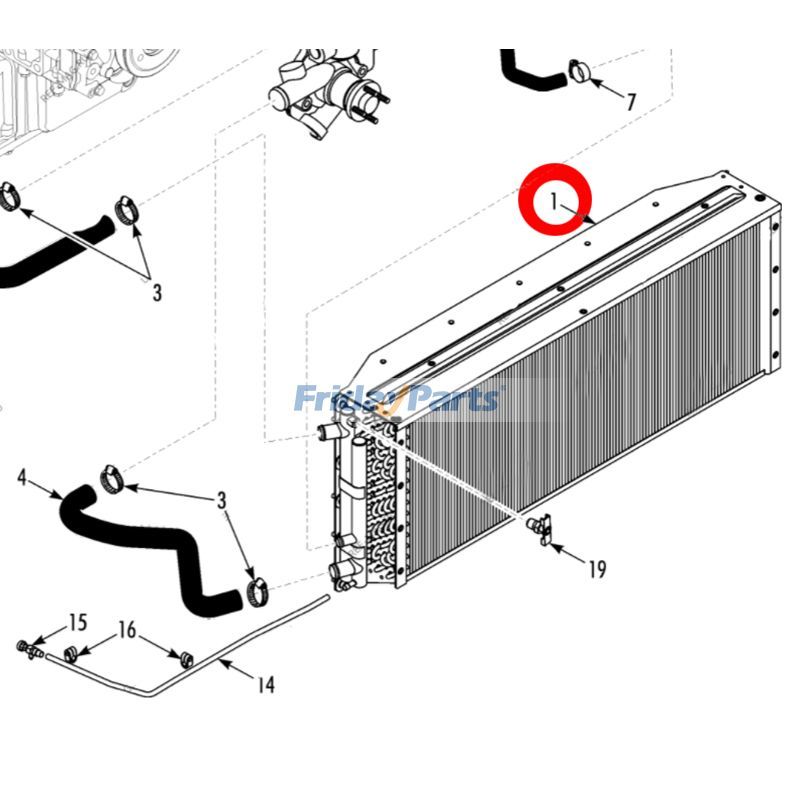 Radiador 67-2433 para unidad de refrigeración Thermo King T-1000 T-1200 Para Thermo King