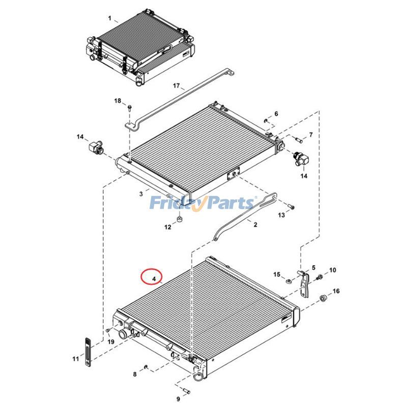 Radiator Skid Steer Track for Loader