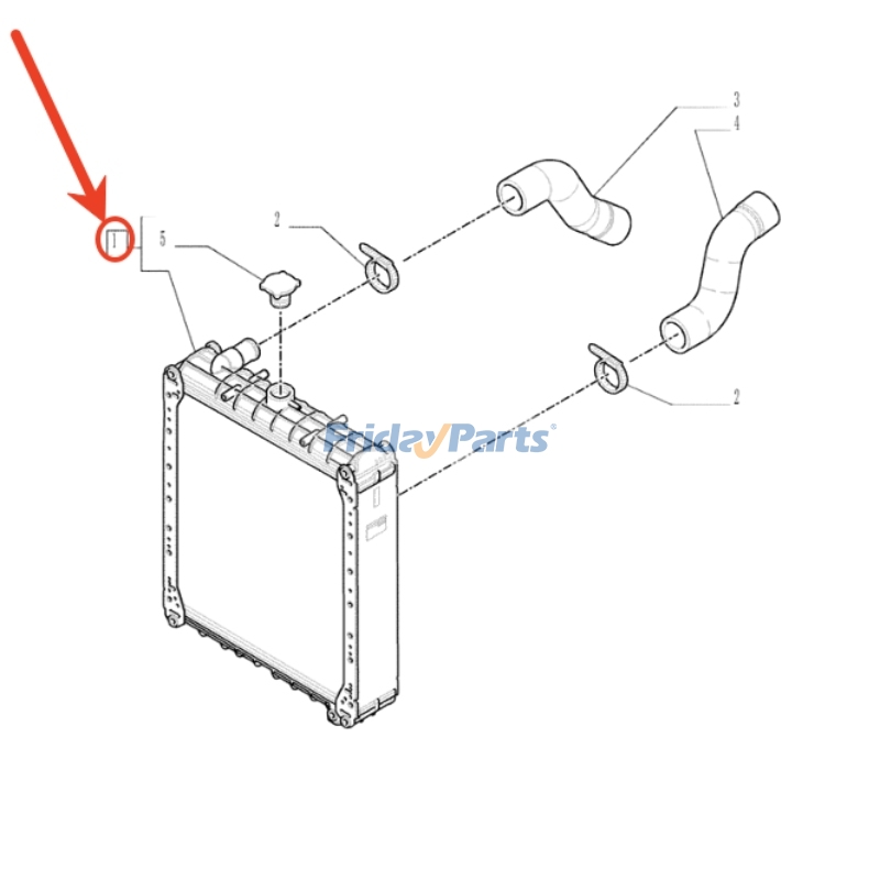 Radiador 87335423 47846552 para tractor CASE Farmall 105N 105V 75N 85N 95N 55C 75N 85N 95N Para CASE
