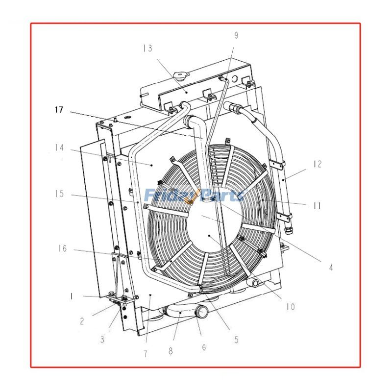 Radiator Assembly for SEM Wheeler for Loader