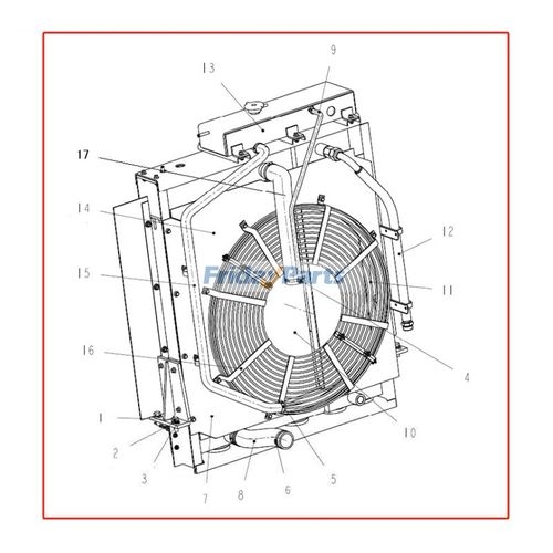 T909 Radiator Assembly Radiator Assembly Z3B00900000 for SEM Wheeler Loader SEM639B