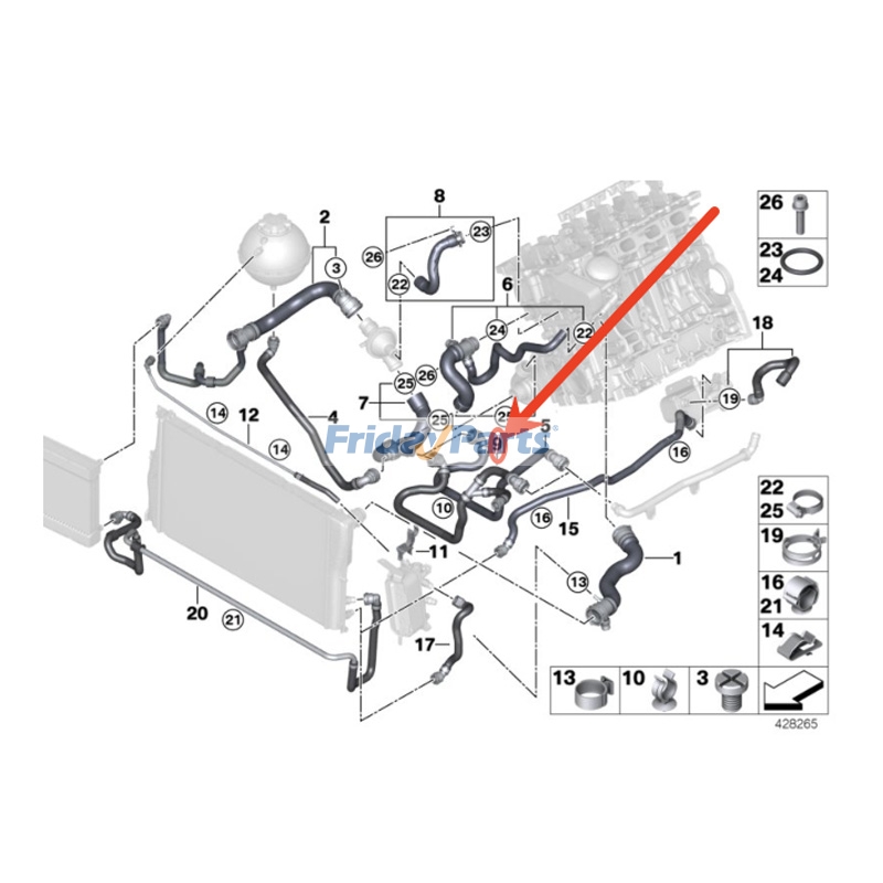 Radiator Coolant Hose for Vehicle