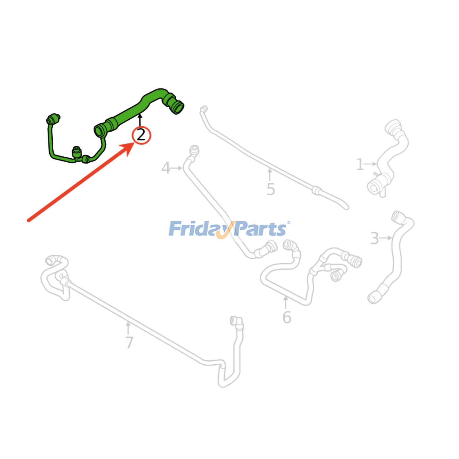 FridayParts Radiator Coolant Hose