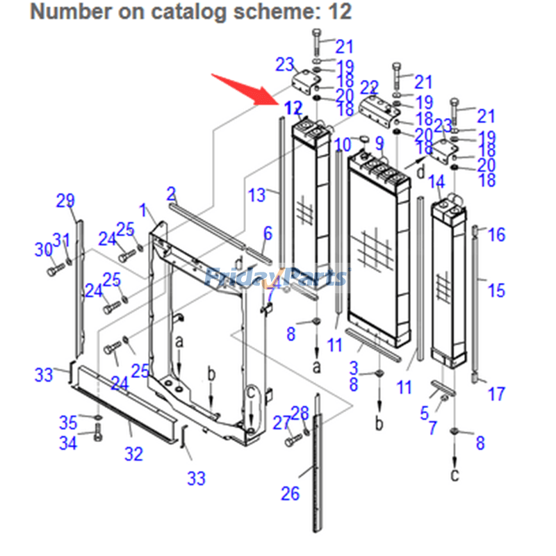 Water Tank Radiator  for Loader