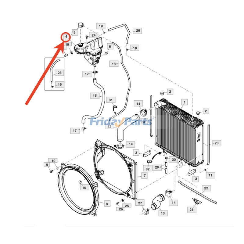 Radiator Expansion Tank for Engine,Tractor
