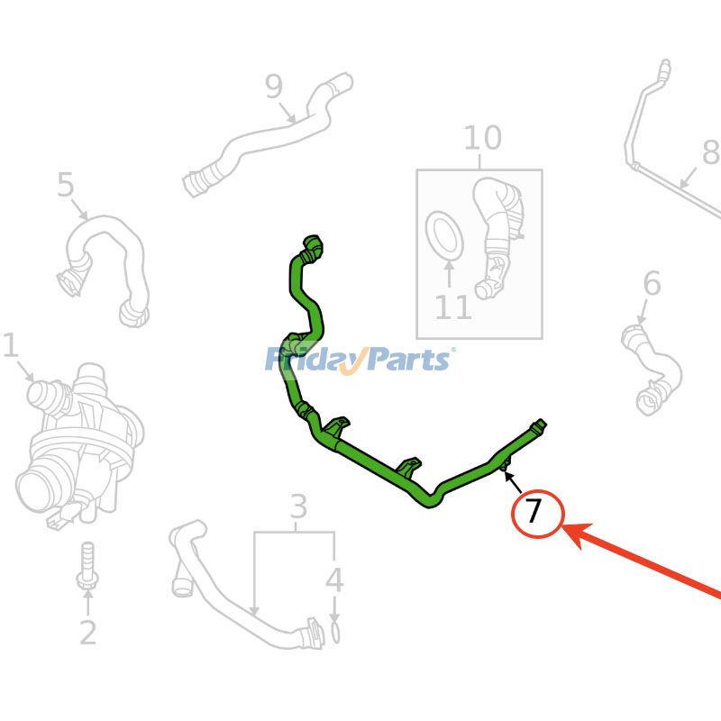 Radiator Hose 11537603512 for BMW X1 Z4 320i 2013-2016