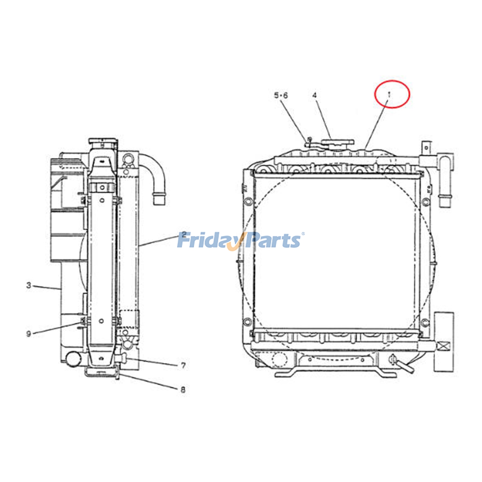 Radiateurpour Pelle