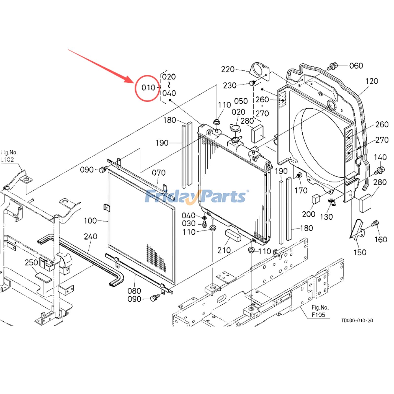 Radiator For KUBOTA Tractor