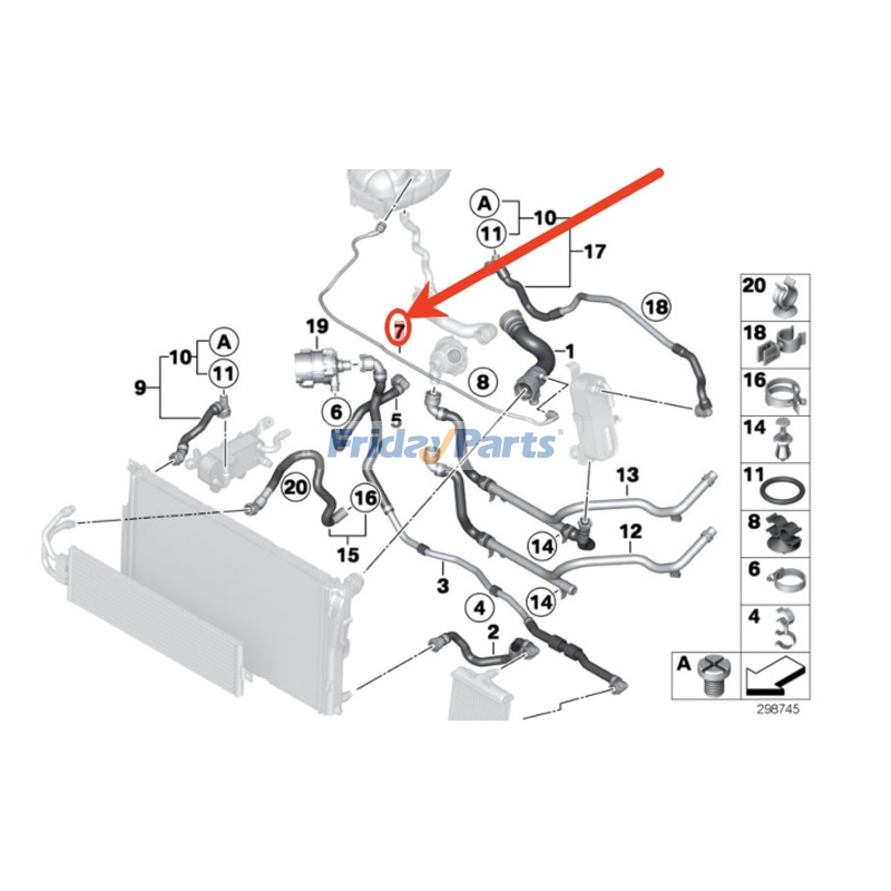 Radiator to Expansion Tank Vent Hose for Vehicle