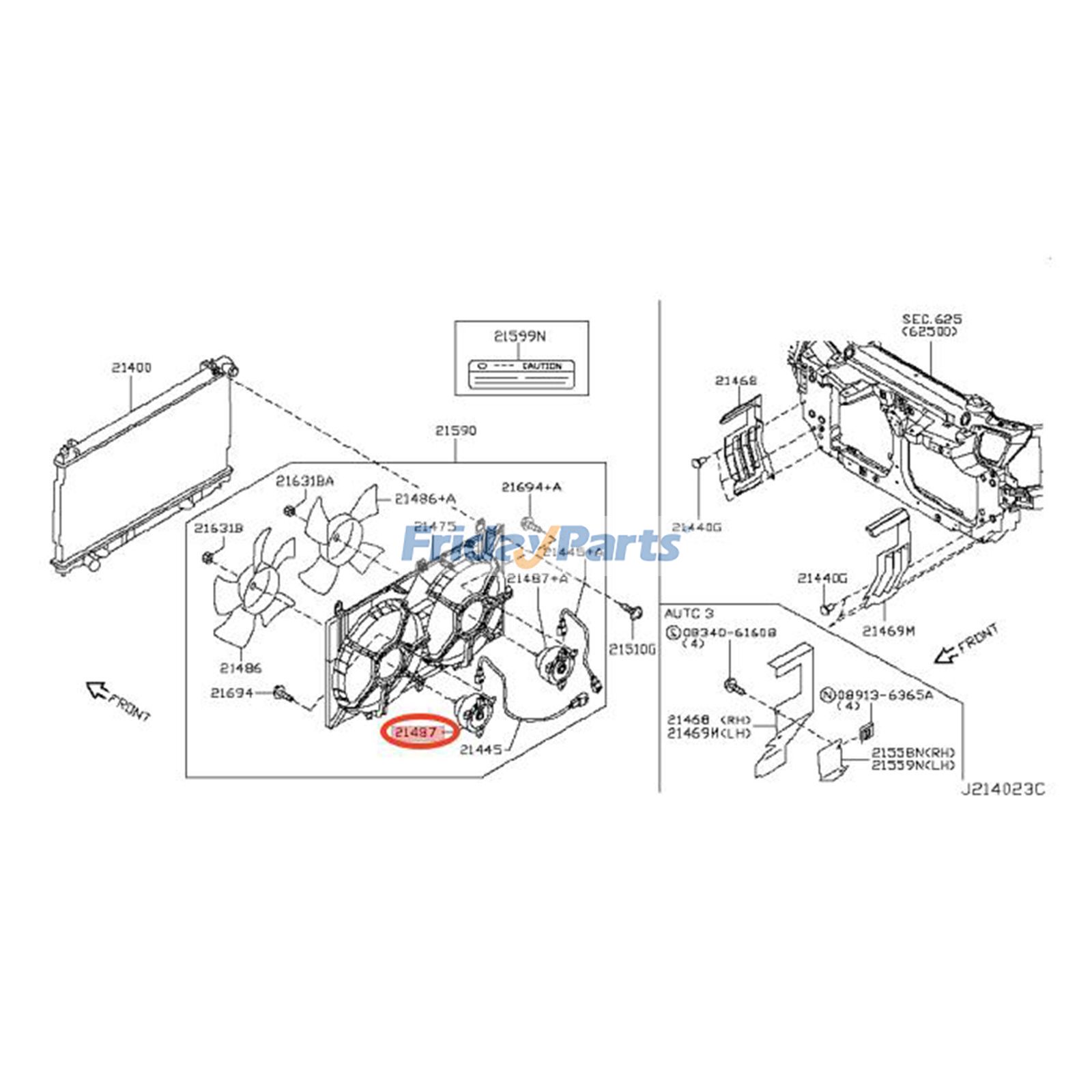 FridayParts Radiator Cooling Fan Motor
