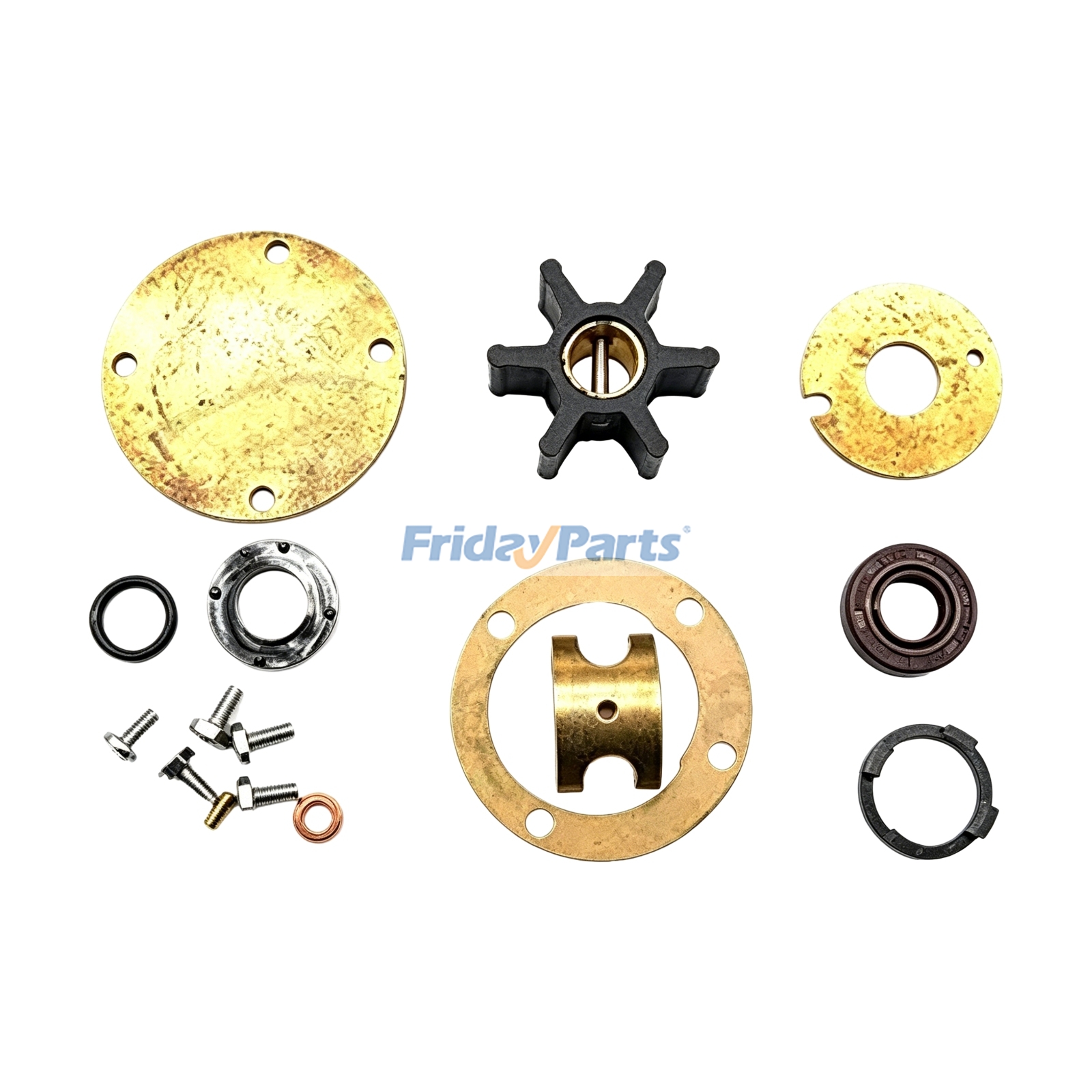Kit de réparation de pompe à eau de mer brute 21951368 pour moteurs Volvo MD5A, MD5B, MD5C, MD6, MD6A, MD6B, MD7, MD7A, MD7B, MD11, MD11C, MD11D, MD17, MD2B, 2003AG