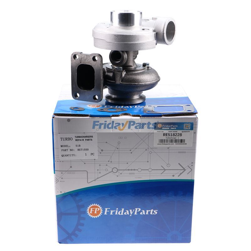 FridayParts Turbo S1B032 Turbocharger RE518228 for John Deere Engine 4024T Tractor 4120 4320 5045D
