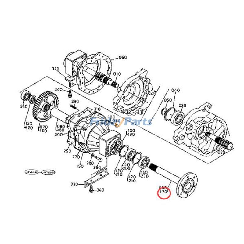 Rear Axle For KUBOTA Tractor
