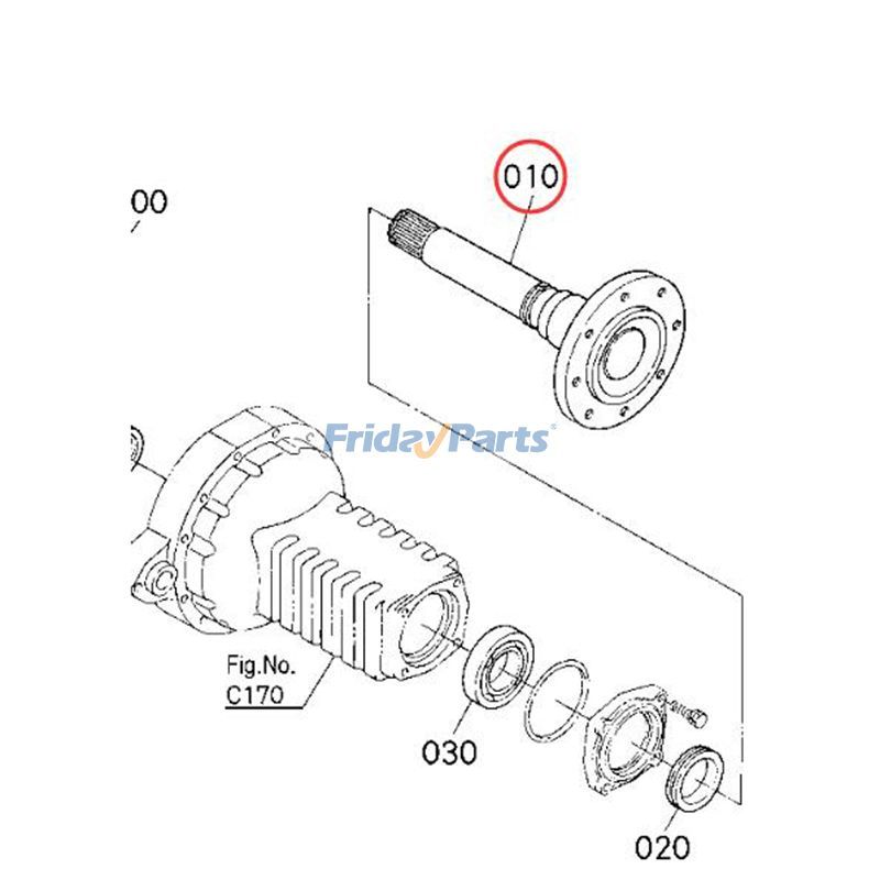 Rear Axle M6040 for Tractor