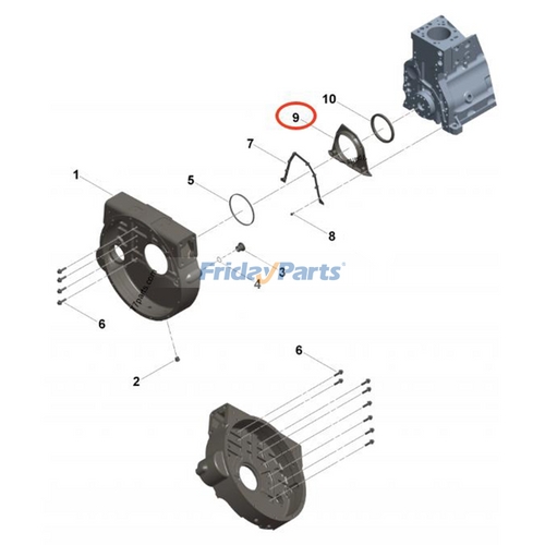 Rear Cover 3933384 for Cummins Engine QSB ISF ISC ISL QSL Hyundai HL770 ...