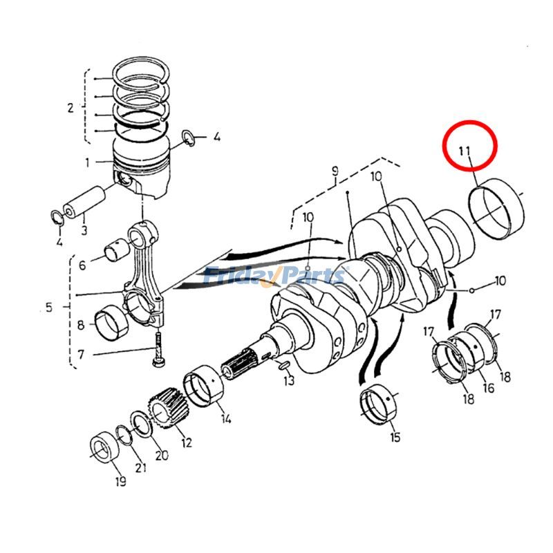 Rear Crankshaft Sleeve Cub Cadet for Engine,Tractor