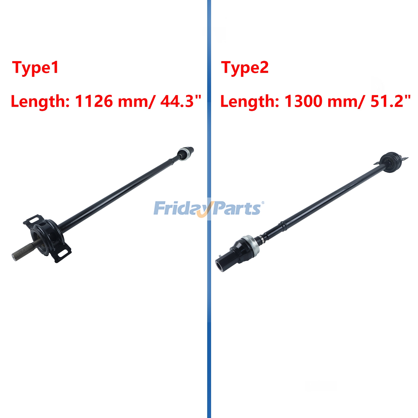 Rear Dynamically Balanced Propshaft Assembly for Sport UTV/ATV