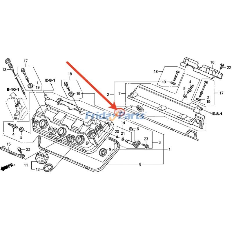 FridayParts Hintere Zylinderkopfdeckeldichtung