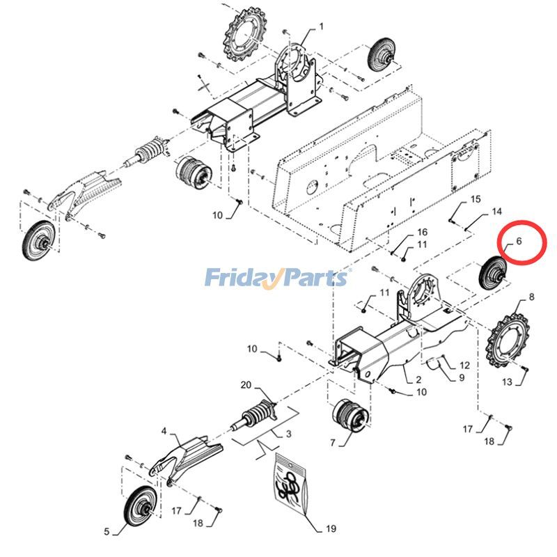 FridayParts Rear Idler Compact Track