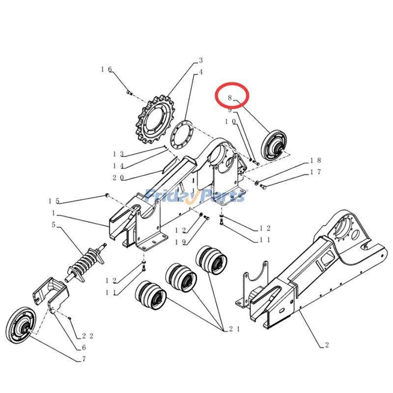 FridayParts Rear Idler Compact Track