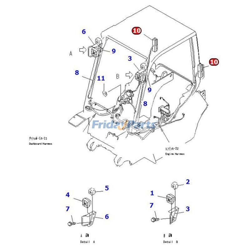 FridayParts 1 Stück Rückleuchte FG30-16 FG35/40-10 FG45-10