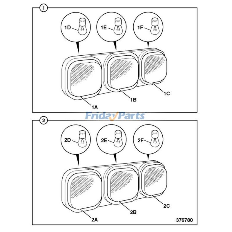  Rear Lamp Lens Set Telescopic Handler 528-70 For JCB