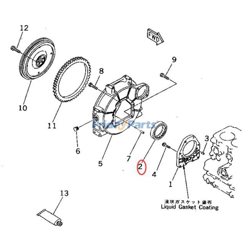  Rear Seal 2D68E-3 3D74E-3 3D76E-6 For KOMATSU