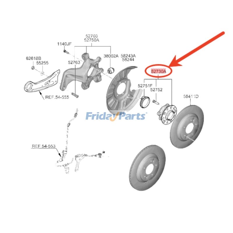 FridayParts Hinterradlager- und Nabenbaugruppe