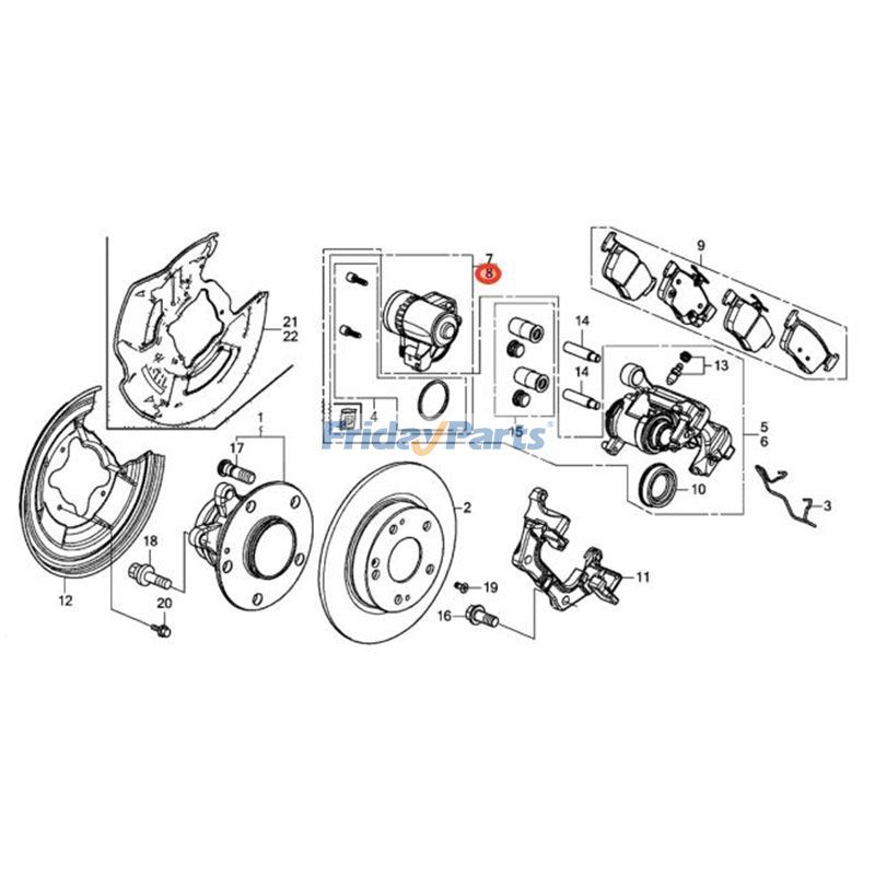 Actionneur de frein de stationnement pour Véhicule Pour Honda