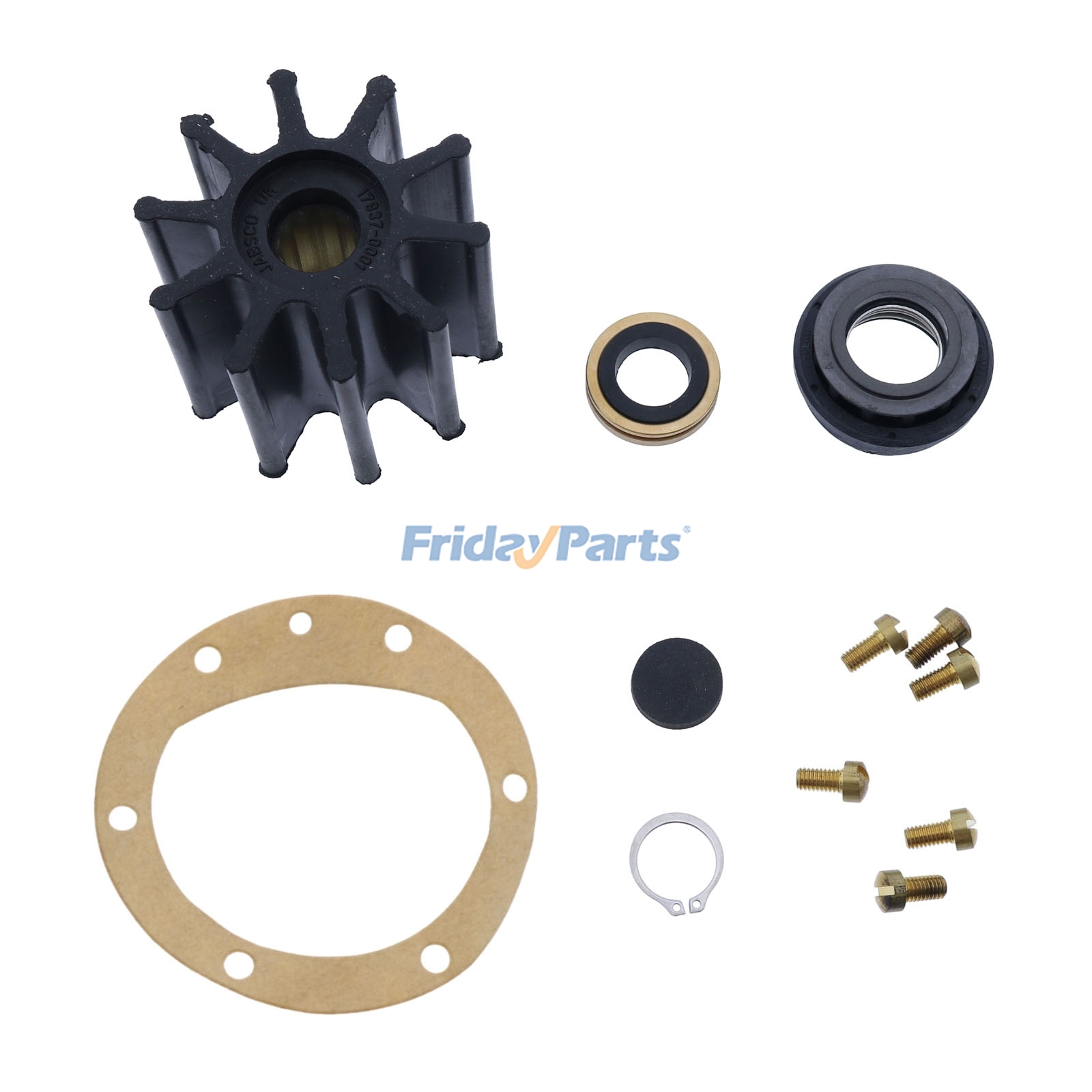 Kit de reconstrução para Perkins 6354 6.354 6-354 Bomba de água do mar a diesel marinho 2488275 Jabsco 9700-01 FridayParts