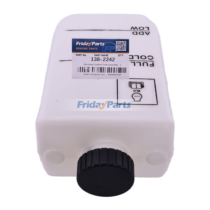 Recovery Coolant Tank Assembly 138-2242 for Caterpillar CAT Engine 3054 Loader 914G Vibratory Compactor CS-423E CS-433E CP-433E Telehandler TH103
