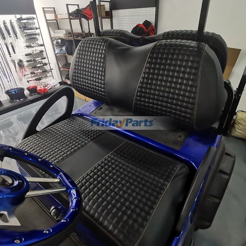 Ensemble de housses de siège avant et arrière rouge/noir/orange/vert (4 pièces) pour Club Car Precedent/Tempo de FridayParts