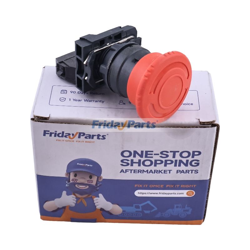 Red Round Type Mushroom Head Waterproof Emergency Stop Push Button Switch XB5-AS542