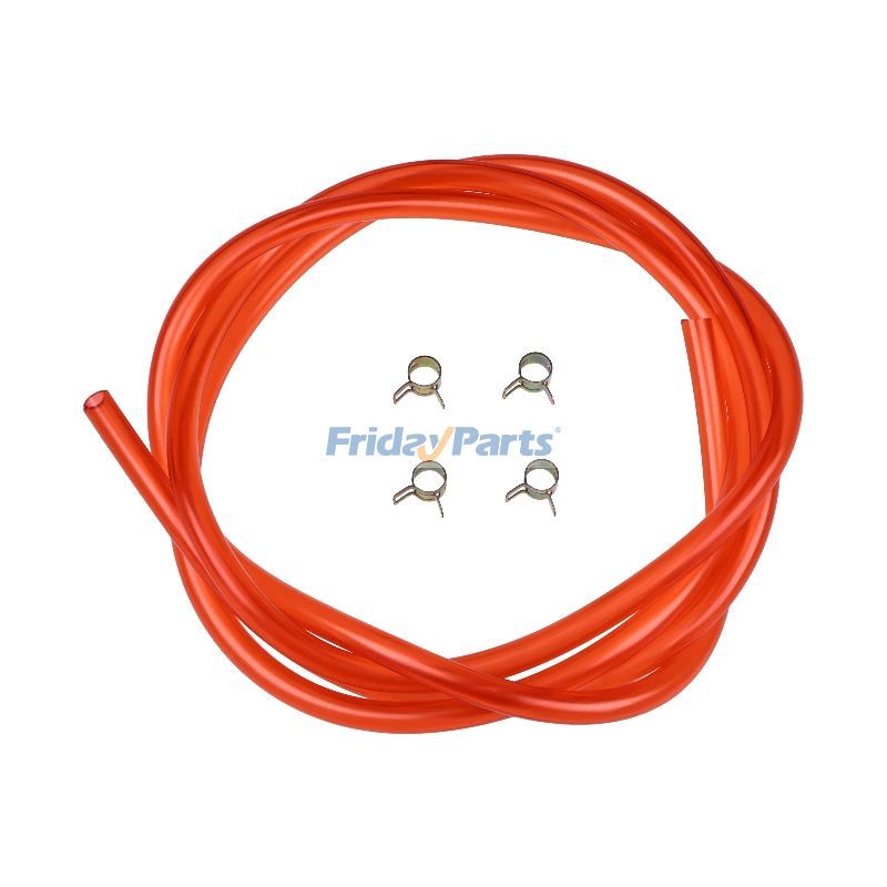 Red 1/4" ID x 3/8" OD Fuel Line Kit for Snowmobile Dirtbike Motorcycle Go Kart Golf Cart